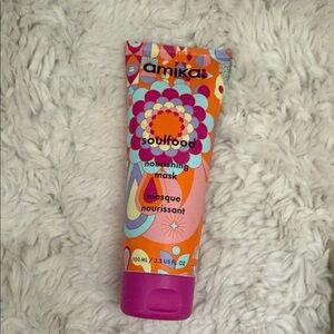 amika Soulfood Nourishing Mask - Pink and Orange Patterned Tube